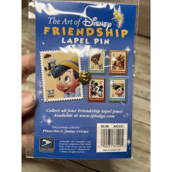 NIP Disney USPS Stamps Friendship Lapel Pins - Lot of 4 RARE! RETIRED! - Picture 7 of 14